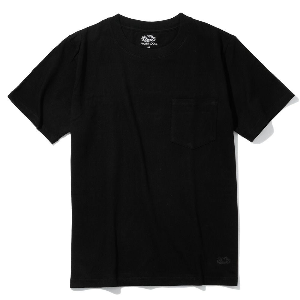 Fruit of the Loom 7oz ヘビーオンス 天竺 ポケットTシャツ 黒