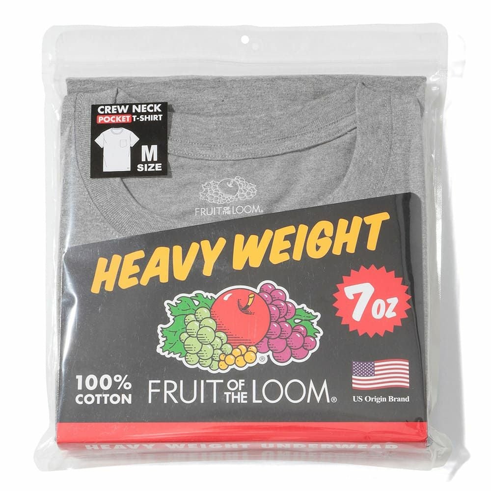 Fruit of the Loom 7oz ヘビーオンス 天竺 ポケットTシャツ