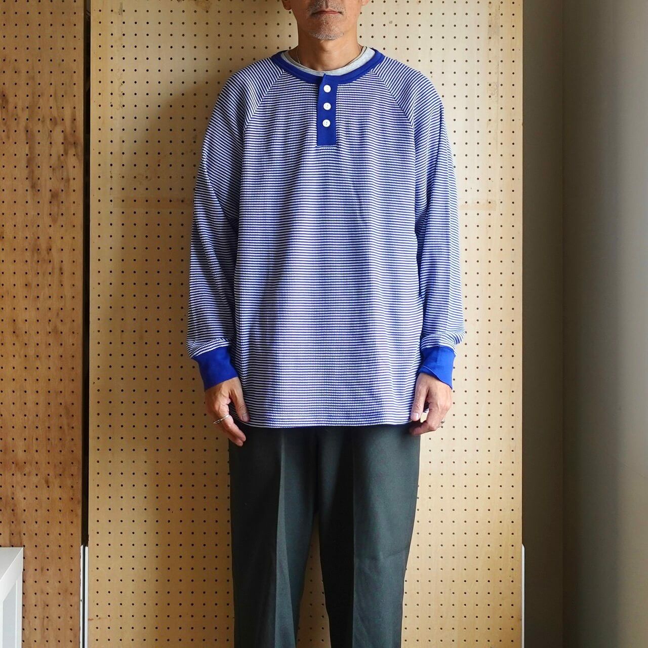 サーマルボーダーヘンリーL/S Tシャツ | Fruit of the Loom | 公式