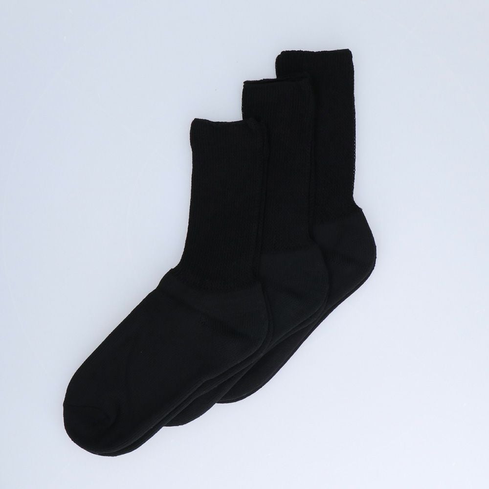 DadSocksクルーソックス3P(黒) 23～25cm | Fruit of the Loom | 公式