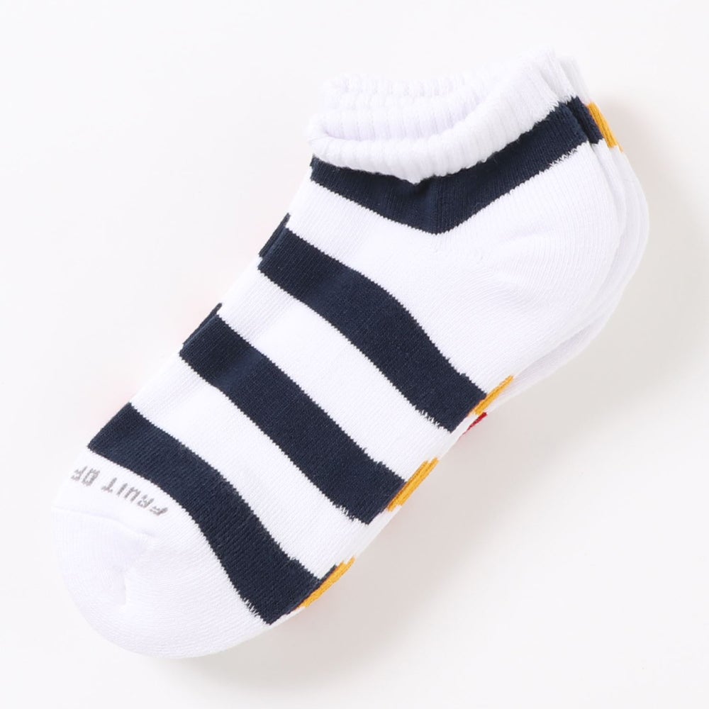 アンクル丈 カラーボーダー 3Pソックス 25～27cm | Fruit of the Loom