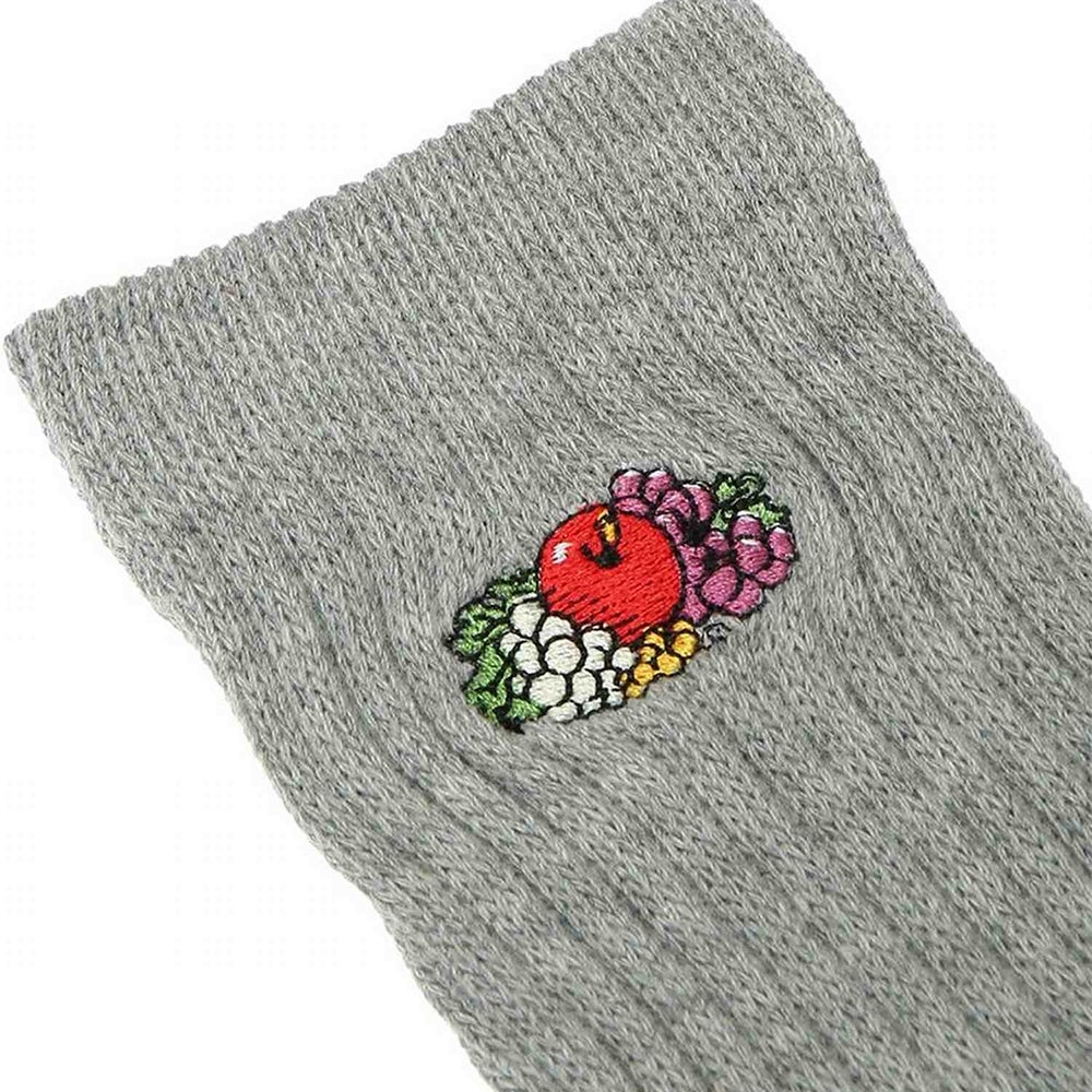 クォーター丈 底パイル 刺繍ソックス 3P 25～27cm | Fruit of the Loom