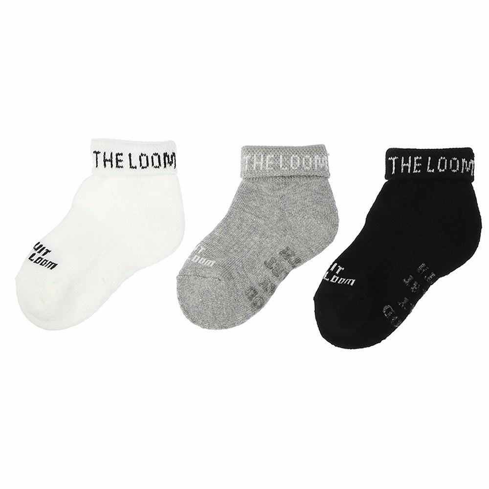 KIDS クォーター丈 無地ソックス 3P 13～15cm | Fruit of the Loom
